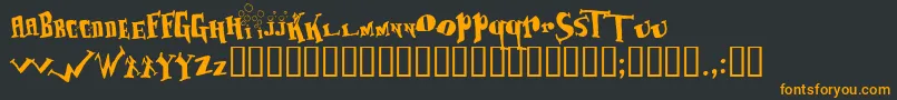 Weitere Informationen zur BAOZSO -Schriftart BAOZSO -Schriftart – Orangefarbene Schriften auf schwarzem Hintergrund