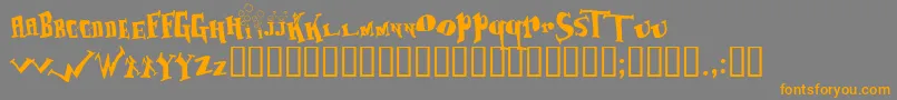 Police BAOZSO   – polices orange sur fond gris