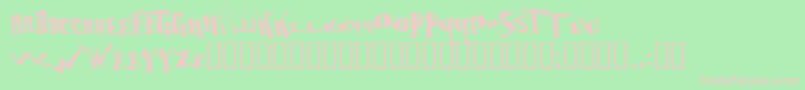 フォントBAOZSO   – 緑の背景にピンクのフォント