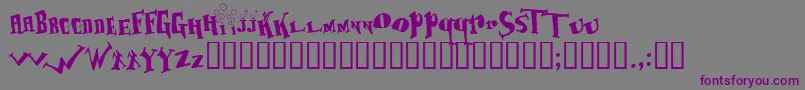 BAOZSO   Font – Purple Fonts on Gray Background