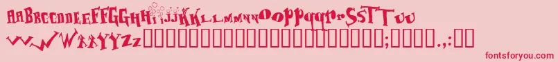 BAOZSO   Font – Red Fonts on Pink Background