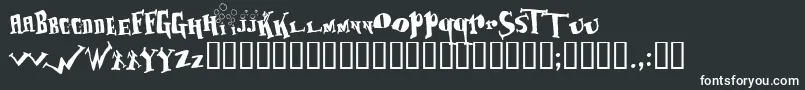 Шрифт BAOZSO   – белые шрифты на чёрном фоне