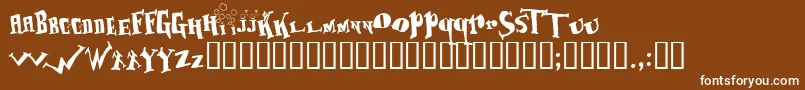 Шрифт BAOZSO   – белые шрифты на коричневом фоне