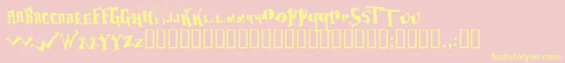 BAOZSO   Font – Yellow Fonts on Pink Background