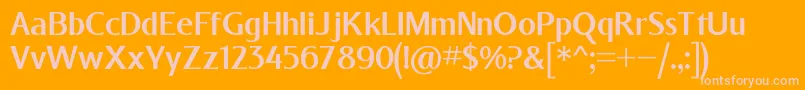 Baqacents  Semibold-Schriftart – Rosa Schriften auf orangefarbenem Hintergrund