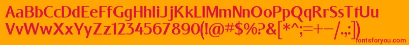 Baqacents  Semibold Font – Red Fonts on Orange Background