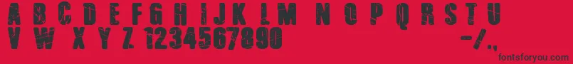 Barb Wire Club Font – Black Fonts on Red Background