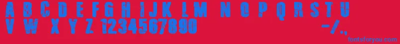 Barb Wire Club Font – Blue Fonts on Red Background