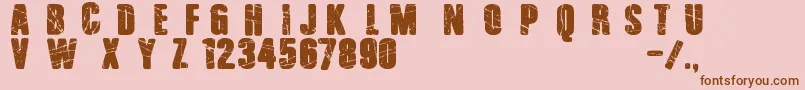 Barb Wire Club Font – Brown Fonts on Pink Background