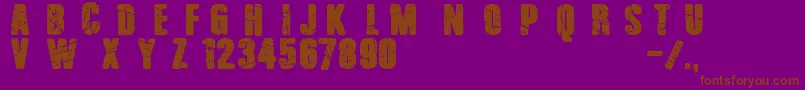 Barb Wire Club Font – Brown Fonts on Purple Background