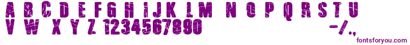 Шрифт Barb Wire Club – фиолетовые шрифты