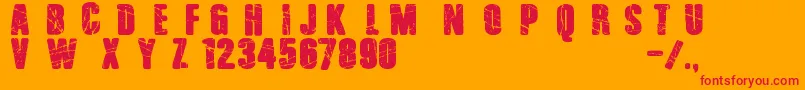 Barb Wire Club Font – Red Fonts on Orange Background