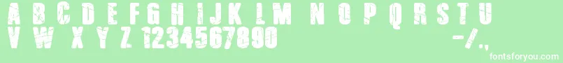 Barb Wire Club Font – White Fonts on Green Background