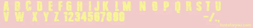 Barb Wire Club Font – Yellow Fonts on Pink Background