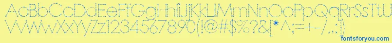 BARBAR   Font – Blue Fonts on Yellow Background