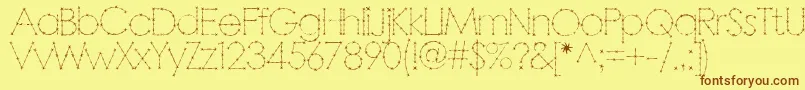 BARBAR   Font – Brown Fonts on Yellow Background