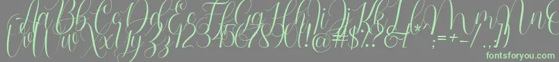 Barbara Blast Demo Font – Green Fonts on Gray Background