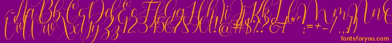 Barbara Blast Demo Font – Orange Fonts on Purple Background