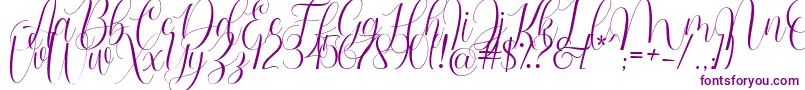 Barbara Blast Demo-Schriftart – Violette Schriften auf weißem Hintergrund