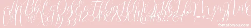 Barbara Blast Demo-Schriftart – Weiße Schriften auf rosa Hintergrund