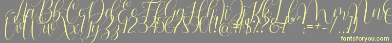 Barbara Blast Demo Font – Yellow Fonts on Gray Background