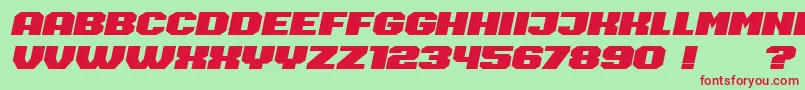 Barbara Font – Red Fonts on Green Background