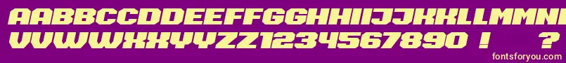 Barbara Font – Yellow Fonts on Purple Background
