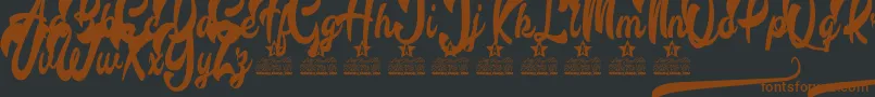 Barbecue Personal Use Font – Brown Fonts on Black Background