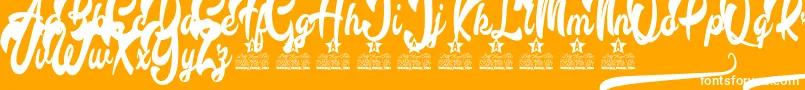 Barbecue Personal Use Font – White Fonts on Orange Background