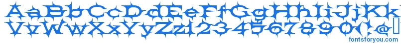 Шрифт BARBECUE – синие шрифты