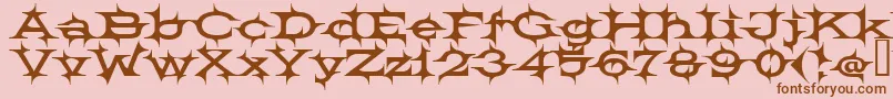 BARBECUE Font – Brown Fonts on Pink Background