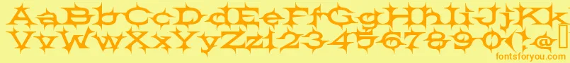 BARBECUE Font – Orange Fonts on Yellow Background