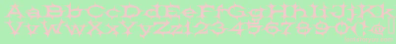 BARBECUE Font – Pink Fonts on Green Background