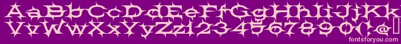 BARBECUE Font – Pink Fonts on Purple Background