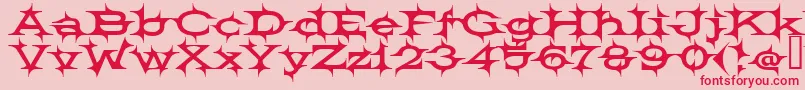 BARBECUE Font – Red Fonts on Pink Background