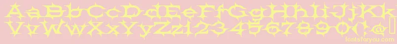BARBECUE Font – Yellow Fonts on Pink Background