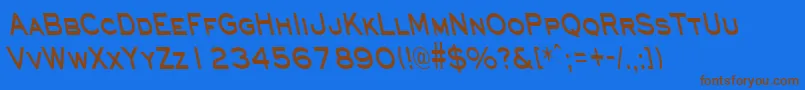 EyechartcondbsBold Font – Brown Fonts on Blue Background