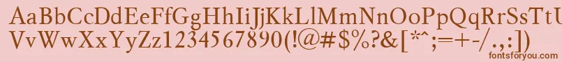 MyslPlain.001.001 Font – Brown Fonts on Pink Background