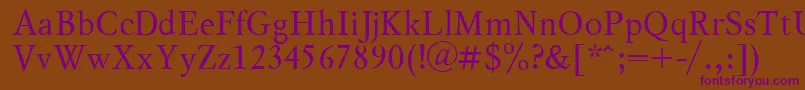 MyslPlain.001.001 Font – Purple Fonts on Brown Background