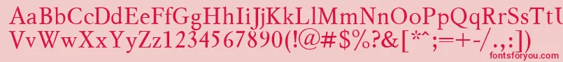 MyslPlain.001.001 Font – Red Fonts on Pink Background