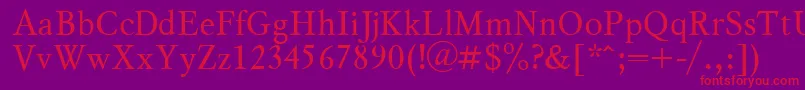 MyslPlain.001.001 Font – Red Fonts on Purple Background