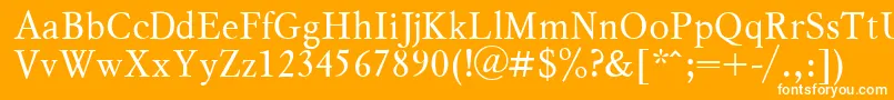 MyslPlain.001.001 Font – White Fonts on Orange Background