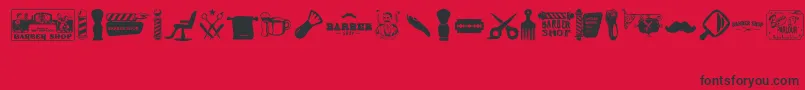 Barber Shop Font – Black Fonts on Red Background