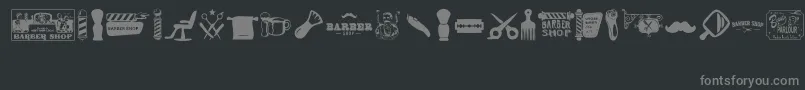 Barber Shop Font – Gray Fonts on Black Background