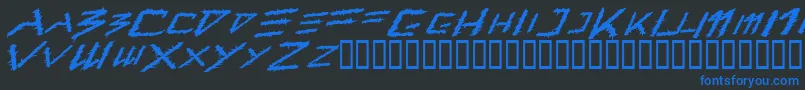 Barbt   -Schriftart – Blaue Schriften auf schwarzem Hintergrund