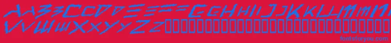 Barbt    Font – Blue Fonts on Red Background