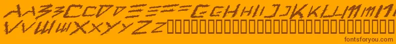 Barbt   -fontti – ruskeat fontit oranssilla taustalla