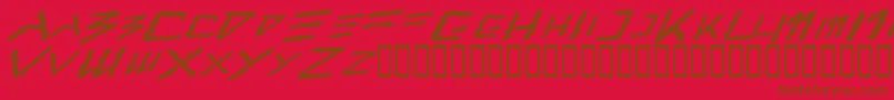 Barbt   -fontti – ruskeat fontit punaisella taustalla