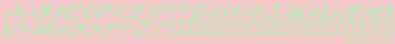 Barbt    Font – Green Fonts on Pink Background