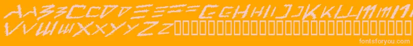 Czcionka Barbt    – różowe czcionki na pomarańczowym tle